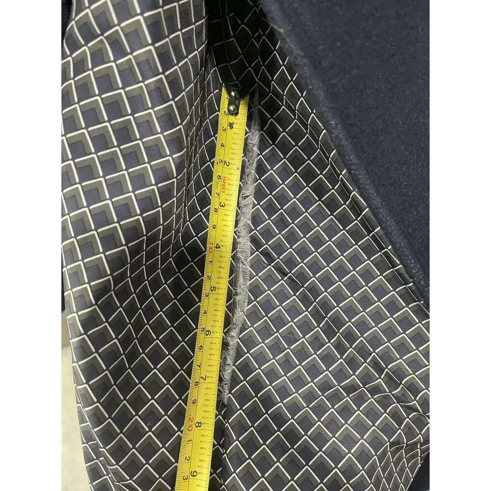 Paulo Solari Navy Blue Wool/Poly Blend Mens Pea Coat XL